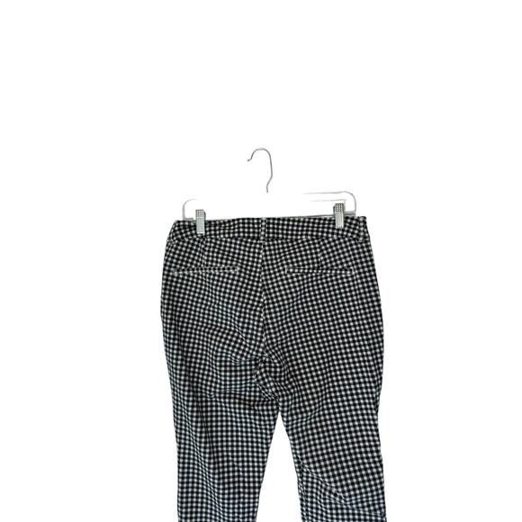 Old Navy Black White Gingham Career Office Work Business Pixie Pants Size 12 - Picture 7 of 11
